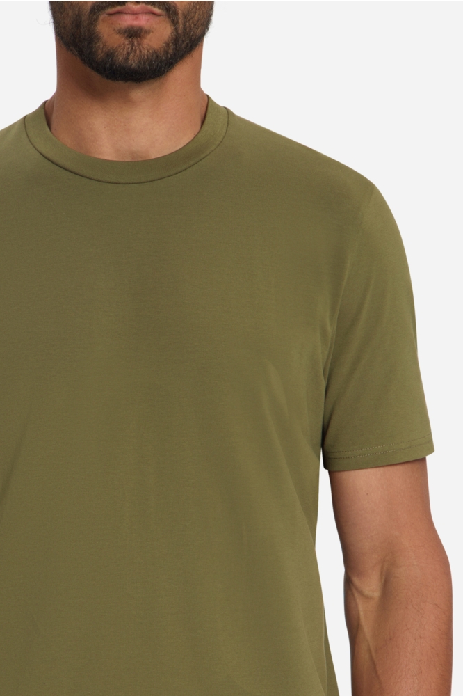 NO-EXCESS groene heren t-shirt | Close up