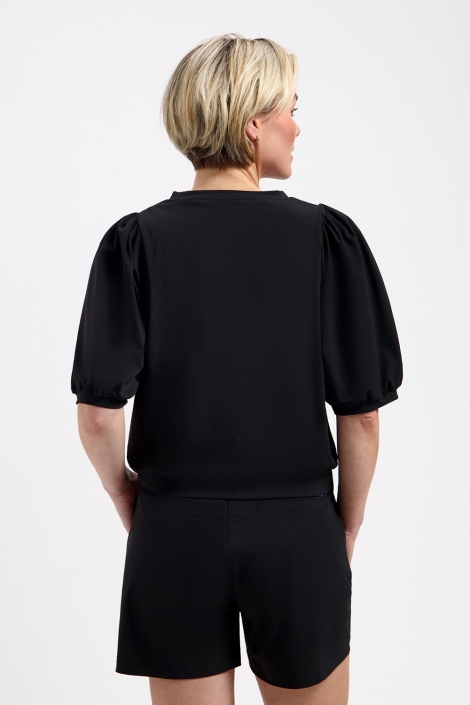 Lady Day zwarte dames t-shirt | Model achteraanzicht