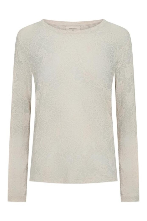 Freequent ecru dames t-shirt | Vooraanzicht