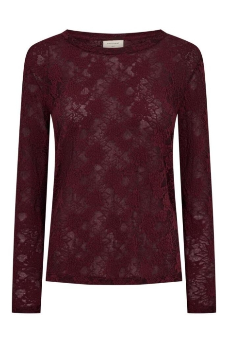 Freequent bordeaux dames t-shirt | Vooraanzicht