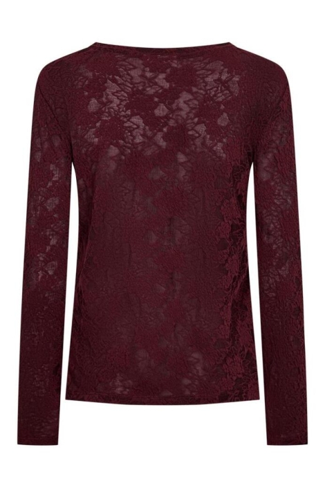 Freequent bordeaux dames t-shirt | Achteraanzicht