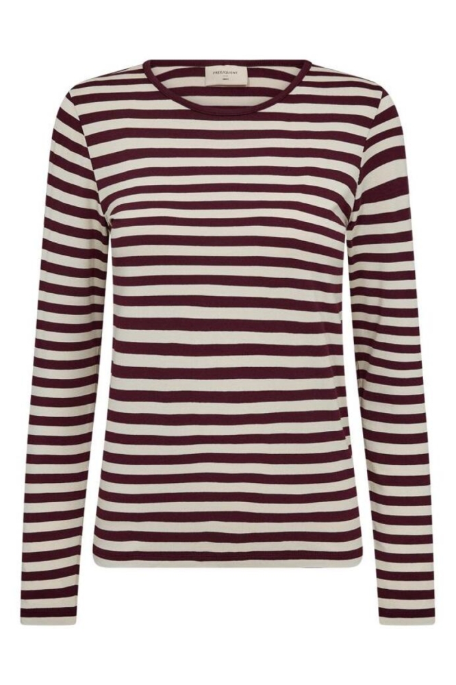 Freequent bordeaux dames t-shirt | Vooraanzicht