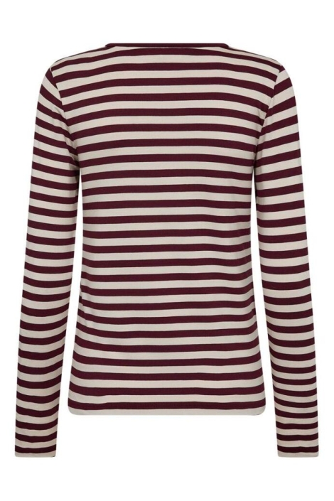 Freequent bordeaux dames t-shirt | Achteraanzicht