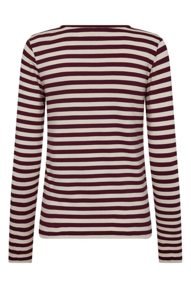 Freequent bordeaux dames t-shirt | Achteraanzicht