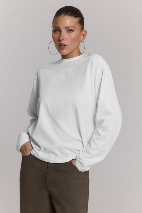 Refined Department witte dames t-shirt | Model vooraanzicht