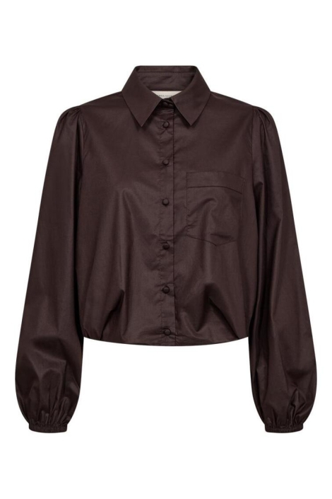 Freequent bruine dames blouse | Vooraanzicht