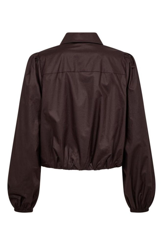 Freequent bruine dames blouse | Achteraanzicht