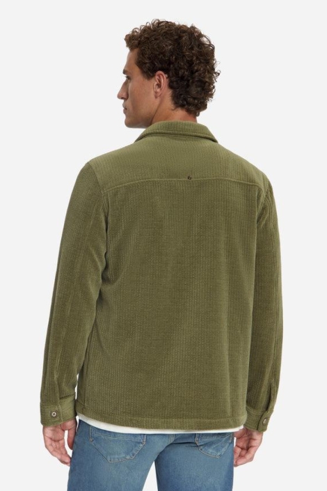 NO-EXCESS groene heren overhemd | Model achteraanzicht