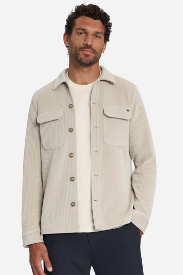 NO-EXCESS Overhemd STRETCH CORD OVERSHIRT 33510826SN 122 Cement