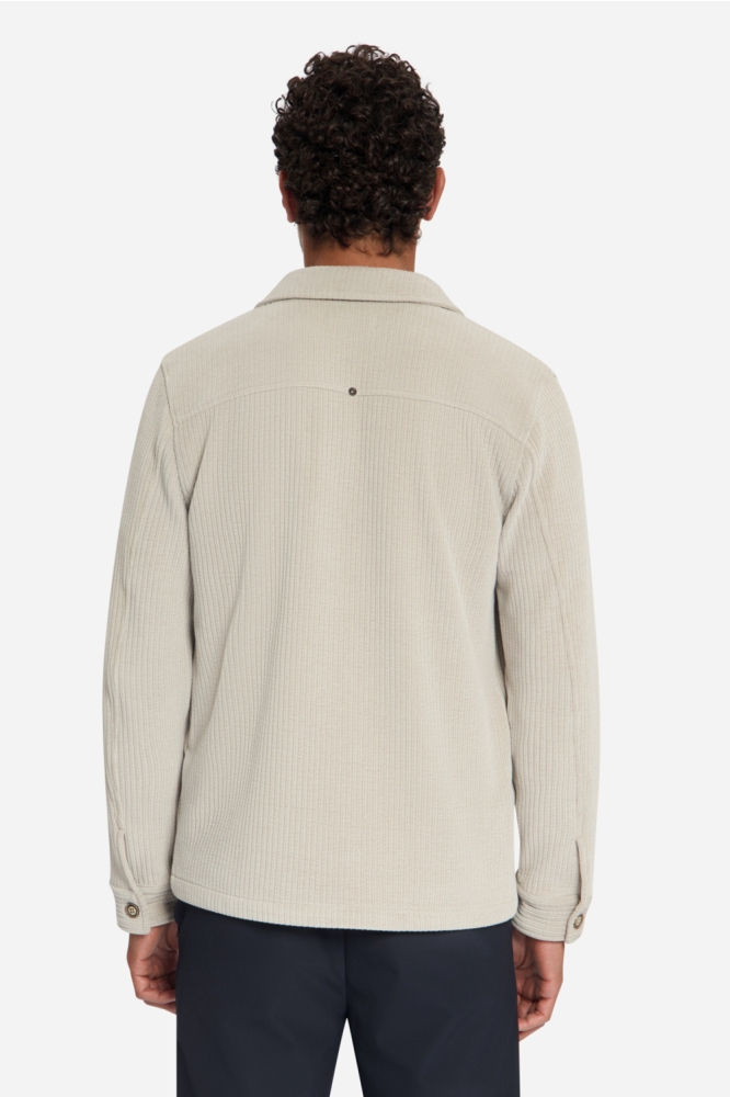 NO-EXCESS beige heren overhemd | Model achteraanzicht