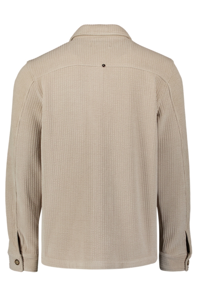 NO-EXCESS beige heren overhemd | Achteraanzicht