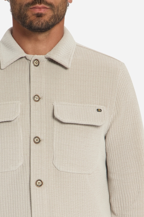 NO-EXCESS beige heren overhemd | Close up
