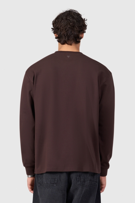 Pure Path bruine heren t-shirt | Model achteraanzicht