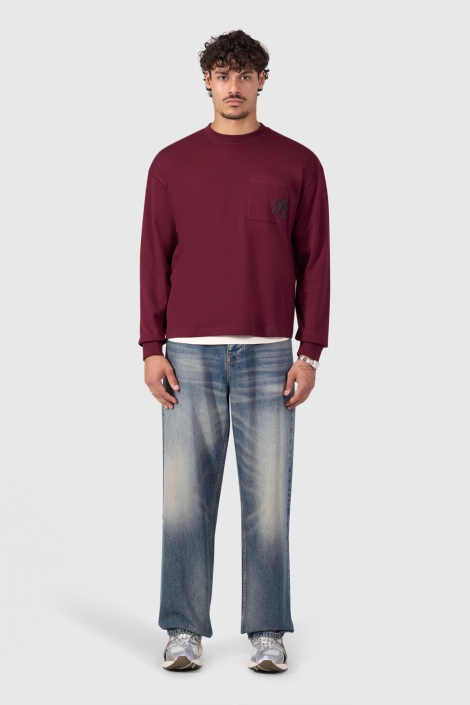 Pure Path bordeaux heren t-shirt | Model