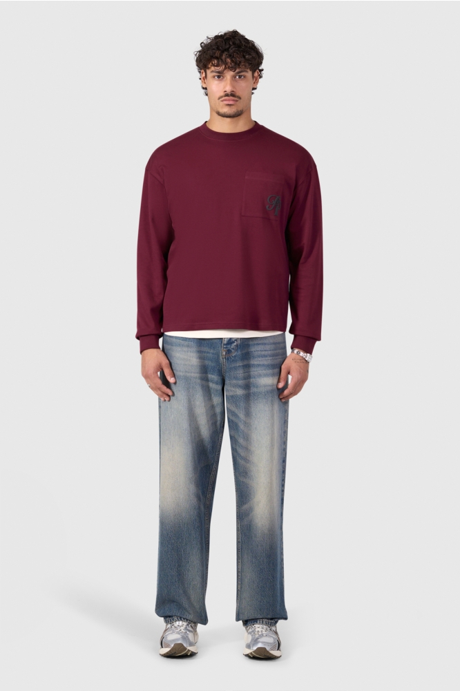Pure Path bordeaux heren t-shirt | Model