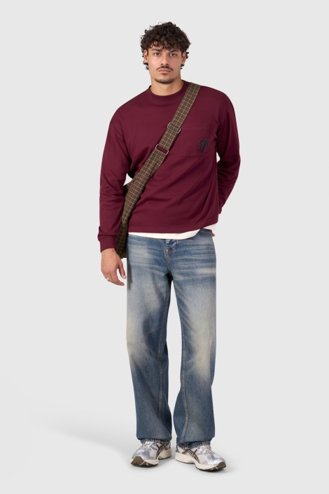 Pure Path bordeaux heren t-shirt | Sfeerbeeld, In situatie