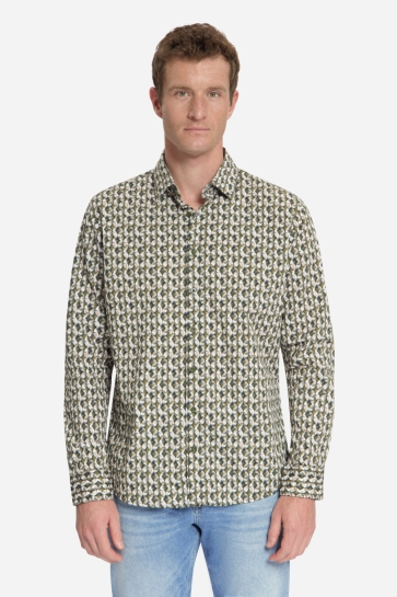 NO-EXCESS Overhemd OVERHEMD MET GRAFISCHE PRINT 33450910 Moss