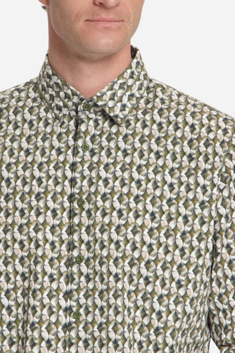 NO-EXCESS groene heren overhemd | Close up