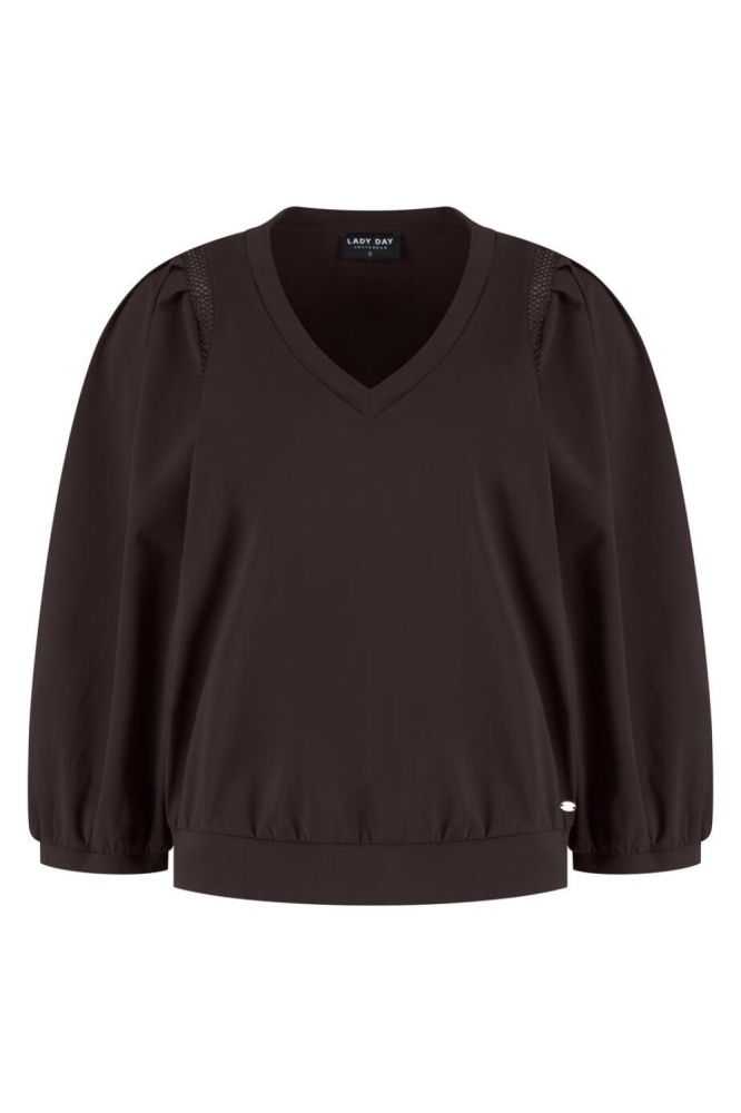 Lady Day bruine dames blouse | Vooraanzicht