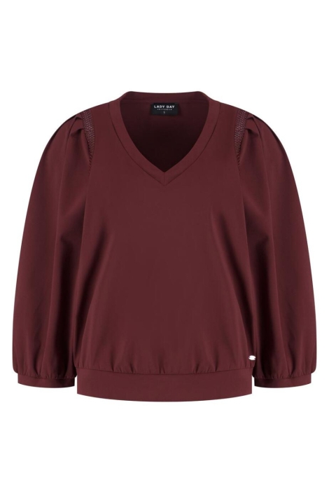 Lady Day bordeaux dames blouse | Vooraanzicht
