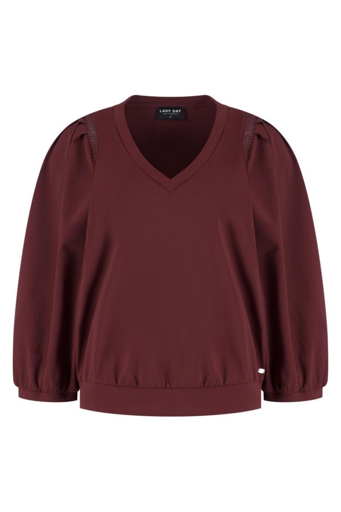 Lady Day bordeaux dames blouse | Vooraanzicht