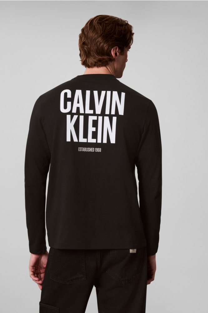 Calvin Klein zwarte heren t-shirt | Model achteraanzicht