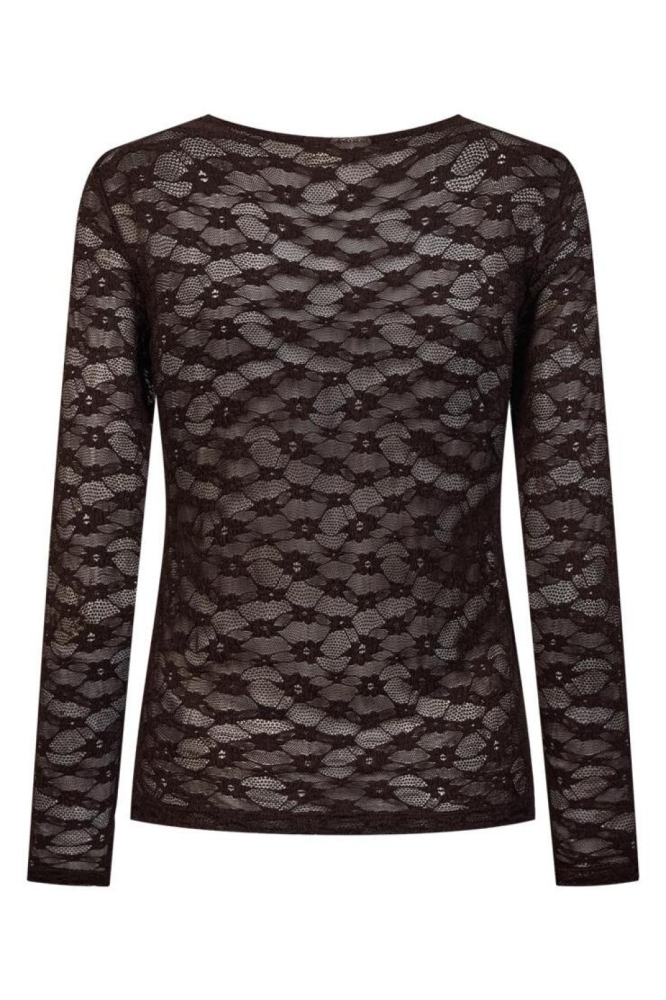 Freequent bruine dames top | Achteraanzicht