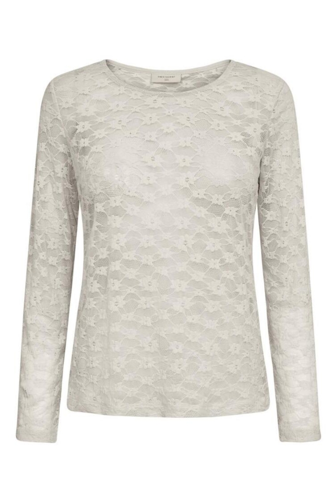 Freequent beige dames top | Vooraanzicht