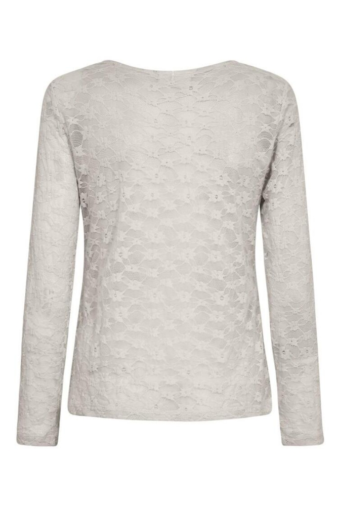 Freequent beige dames top | Achteraanzicht