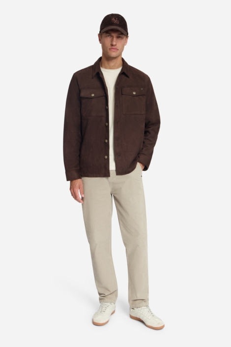 NO-EXCESS bruine heren overhemd | Model