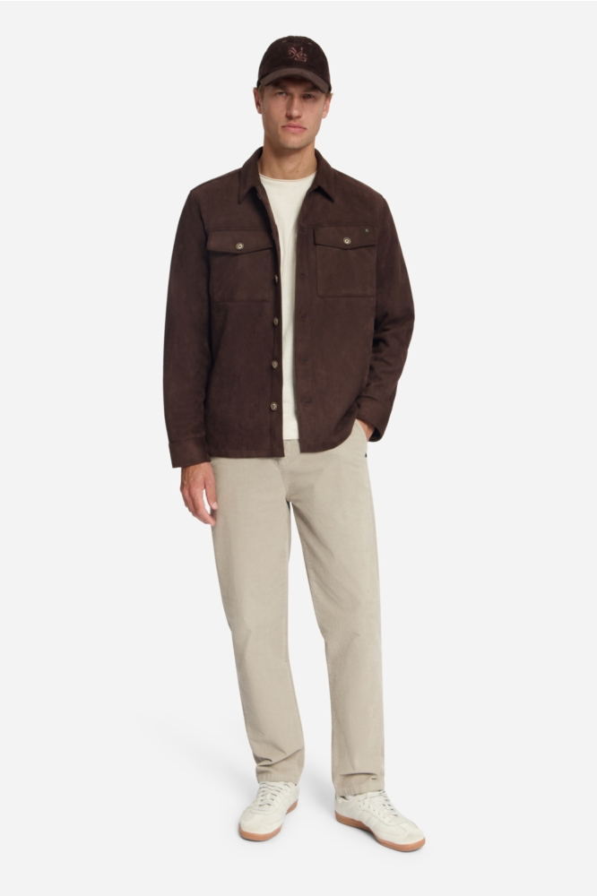 NO-EXCESS bruine heren overhemd | Model