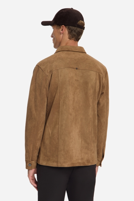 NO-EXCESS camel heren overhemd | Model achteraanzicht