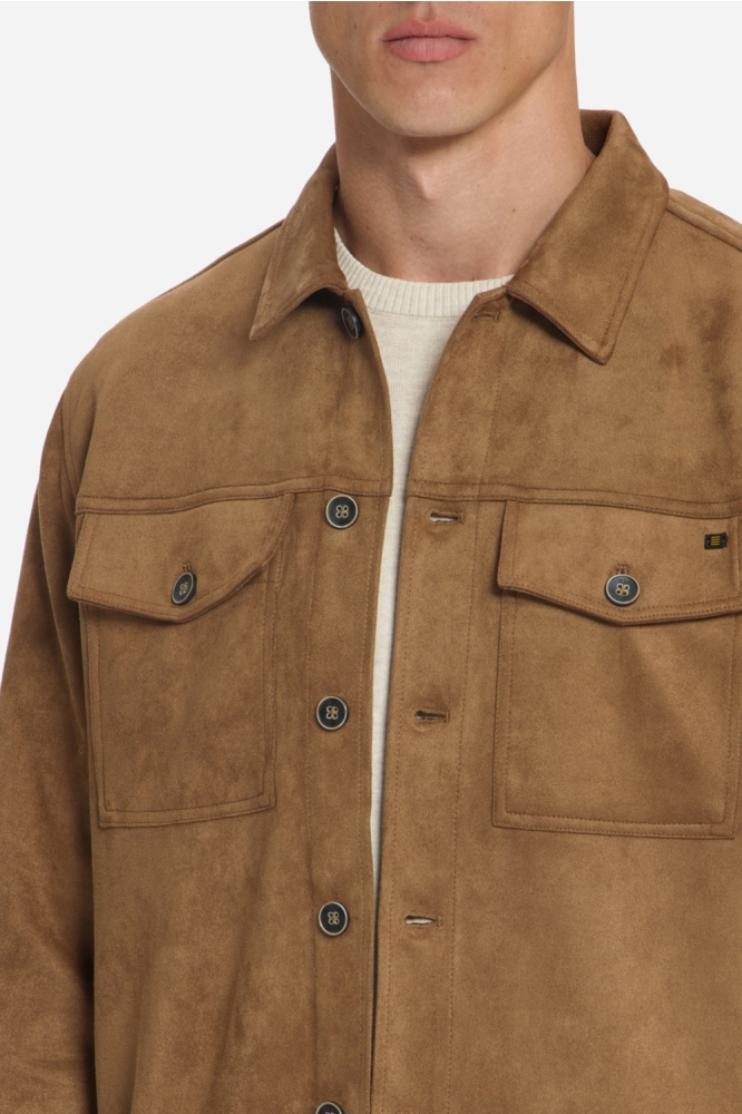 NO-EXCESS camel heren overhemd | Close up
