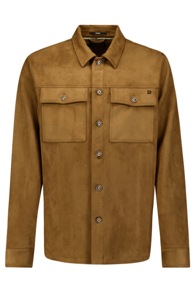 NO-EXCESS camel heren overhemd | Vooraanzicht