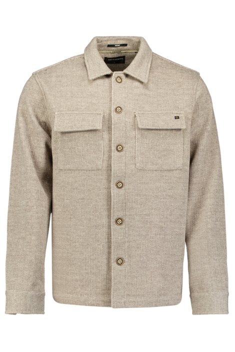 NO-EXCESS beige heren overhemd | Vooraanzicht