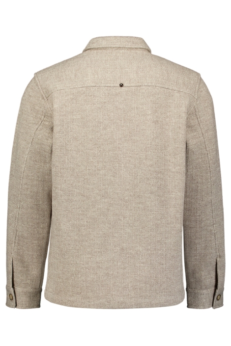 NO-EXCESS beige heren overhemd | Achteraanzicht