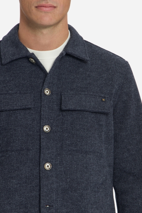 NO-EXCESS blauwe heren overhemd | Close up