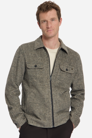 NO-EXCESS Overhemd WOLMIX OVERSHIRT MET RITSSLUITING 33510924 Light Brown