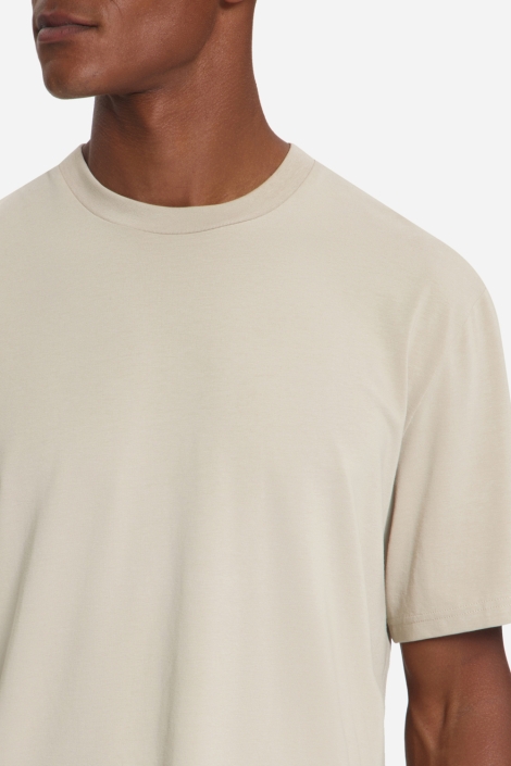 NO-EXCESS ecru heren t-shirt | Close up