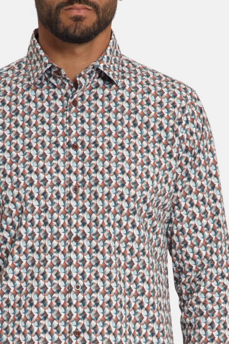 NO-EXCESS camel heren overhemd | Close up