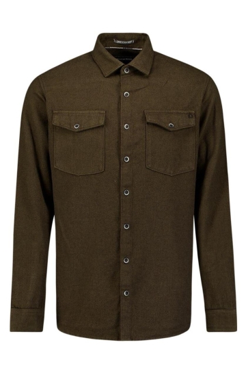 NO-EXCESS Overhemd FLANNEL OVERHEMD 33450971 Moss
