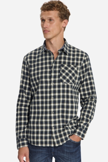 NO-EXCESS Overhemd KATOENEN OVERHEMD MET RUIT 33490996 Moss