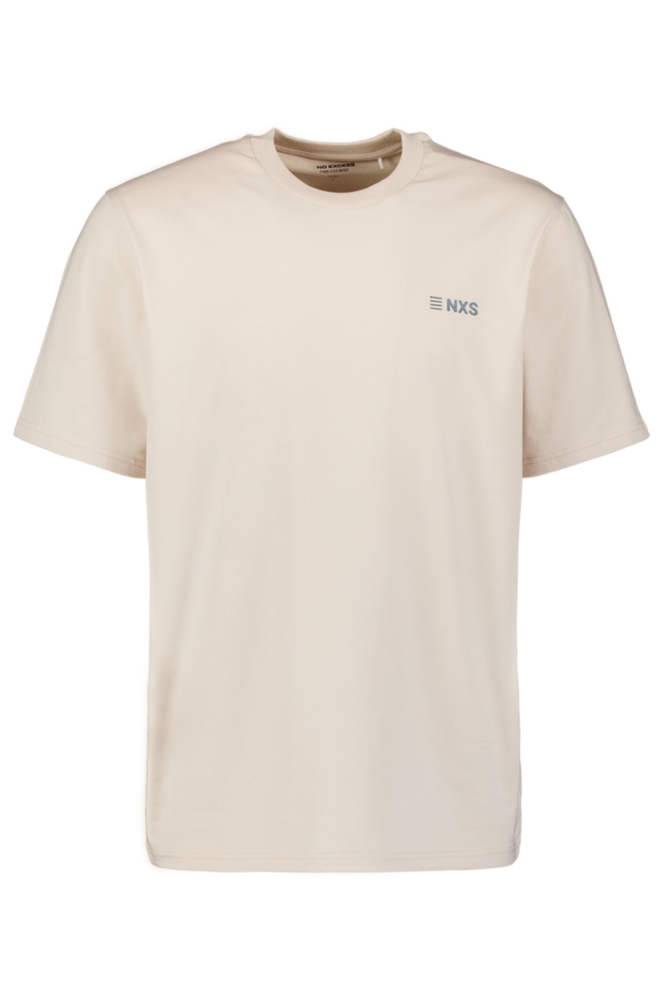 NO-EXCESS ecru heren t-shirt | Vooraanzicht
