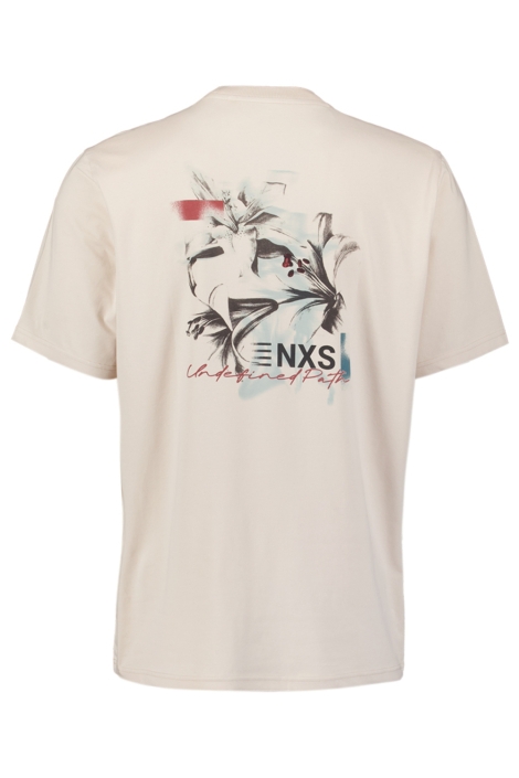 NO-EXCESS ecru heren t-shirt | Achteraanzicht