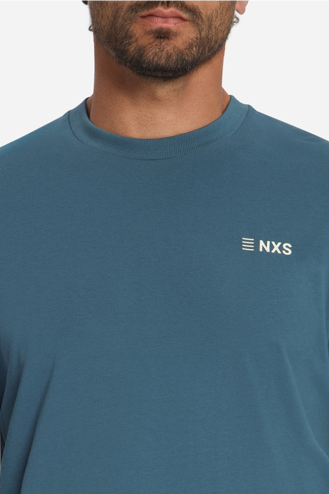 NO-EXCESS blauwe heren t-shirt | Close up