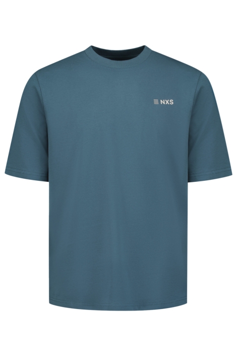 NO-EXCESS blauwe heren t-shirt | Vooraanzicht