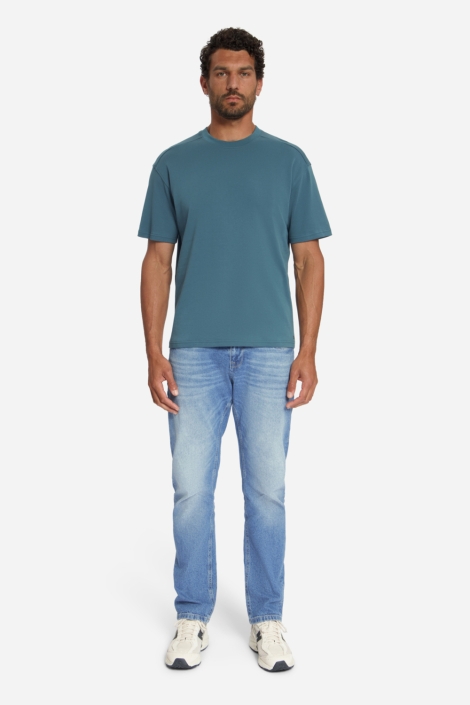 NO-EXCESS blauwe heren t-shirt | Model