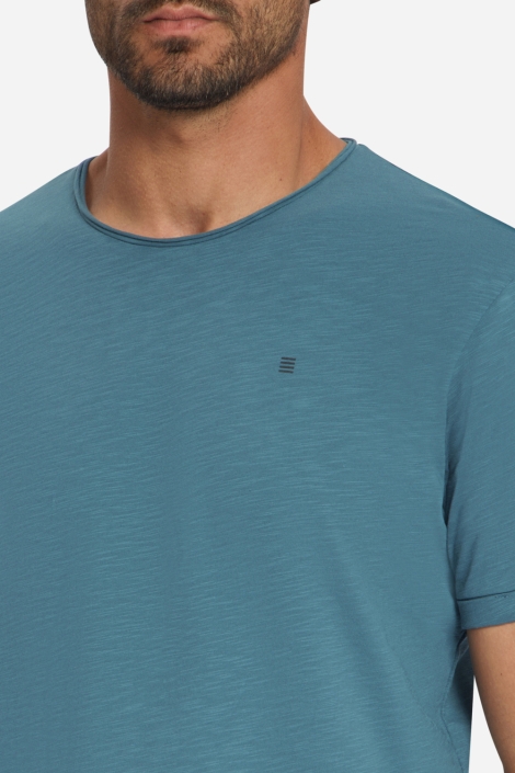 NO-EXCESS blauwe heren t-shirt | Close up