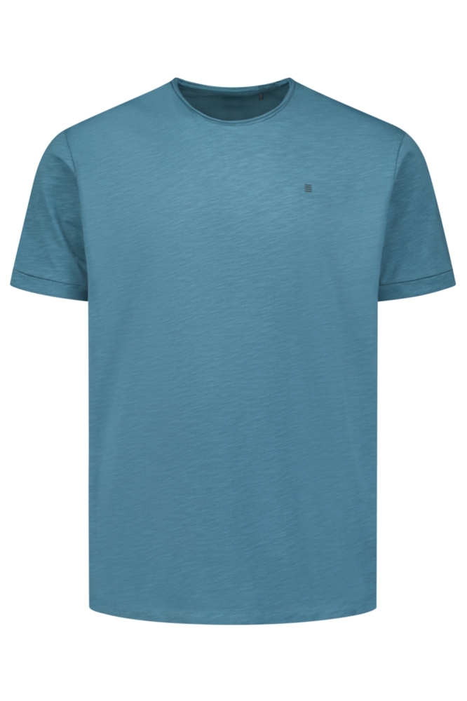 NO-EXCESS blauwe heren t-shirt | Vooraanzicht