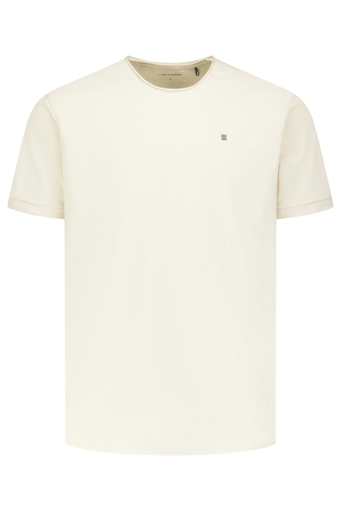 NO-EXCESS ecru heren t-shirt | Vooraanzicht